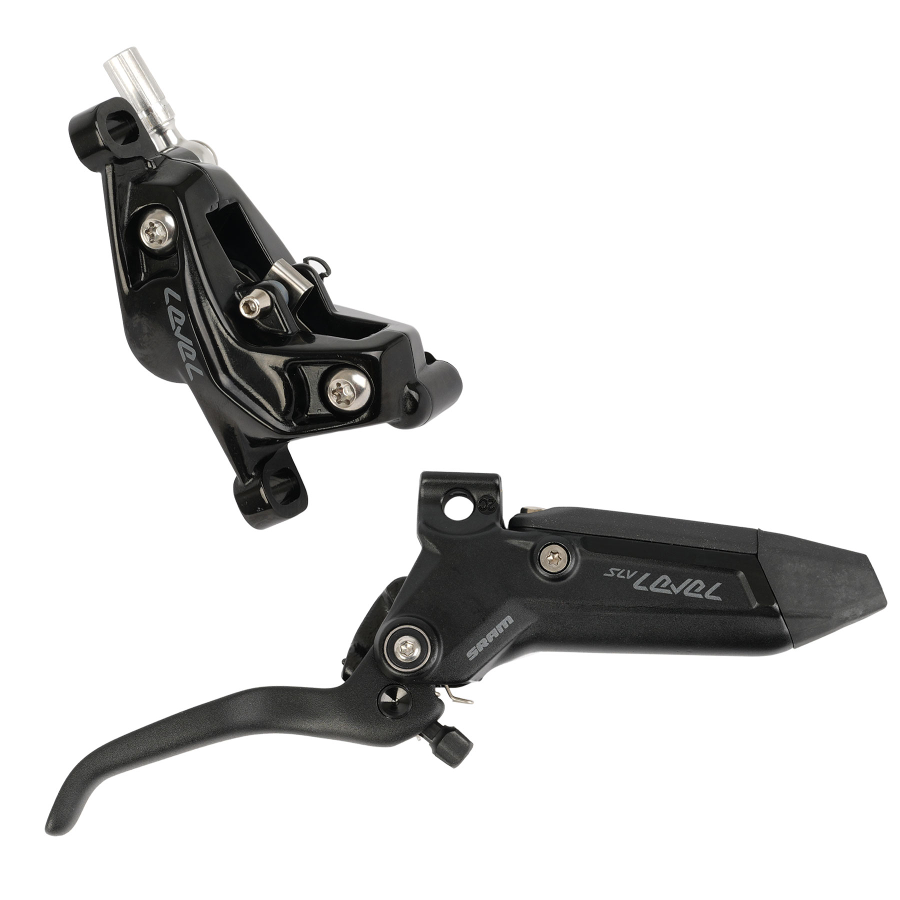 Produktbild von SRAM Level Stealth Scheibenbremse - Silver | 4-Kolben | C1 - Hinten | Schwarz - Sonderangebot