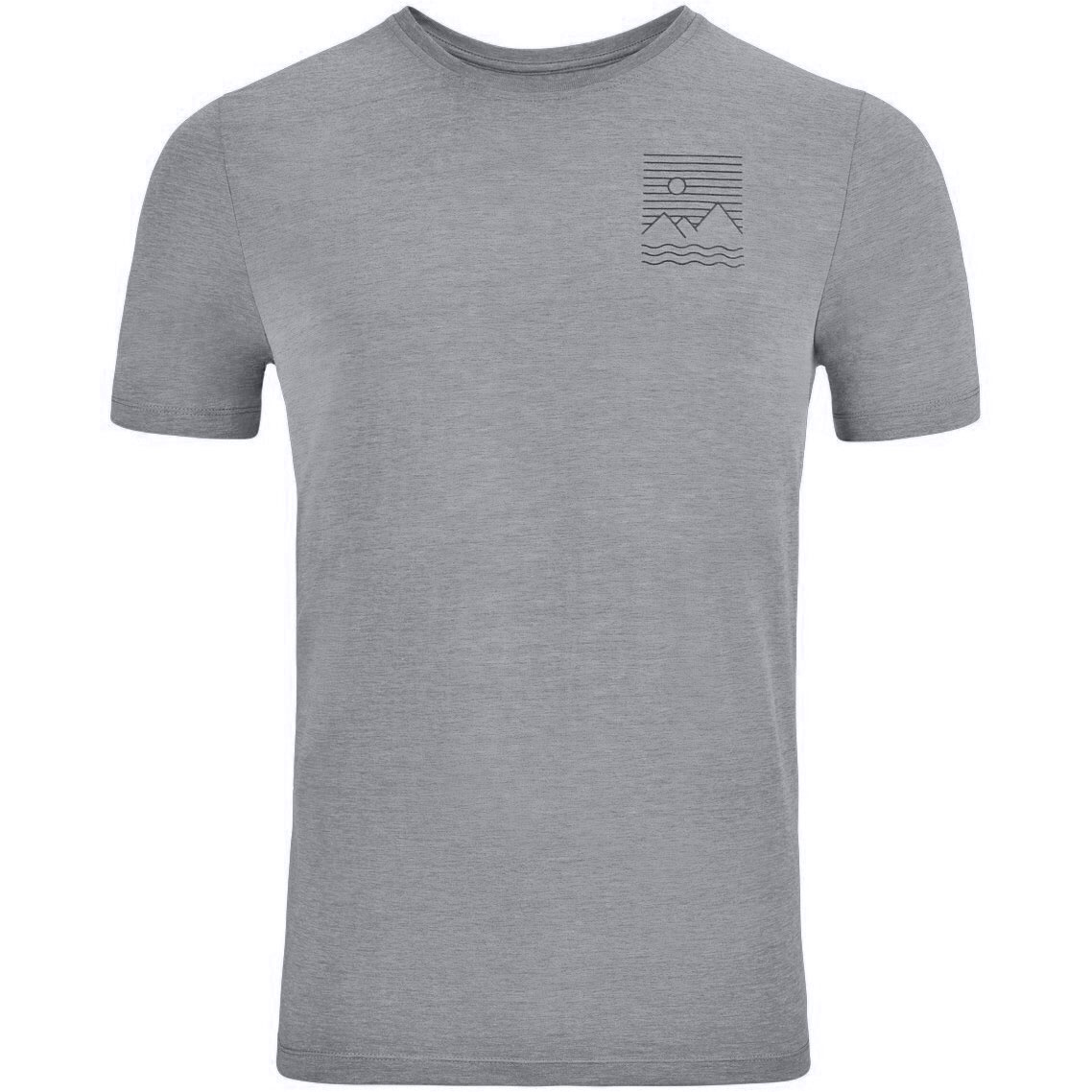 Produktbild von Odlo Ascent 365 T-Shirt mit linearem Landschaftsprint Herren - grey melange