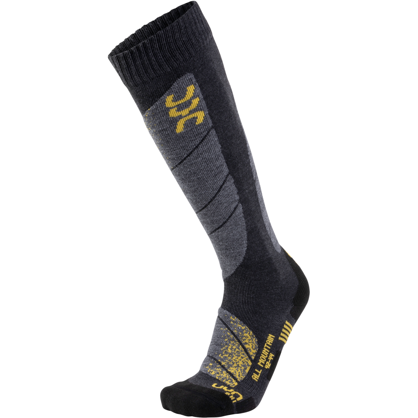 Foto de UYN Calcetines Hombre - Ski All Mountain - Anthracite Melange/Yellow