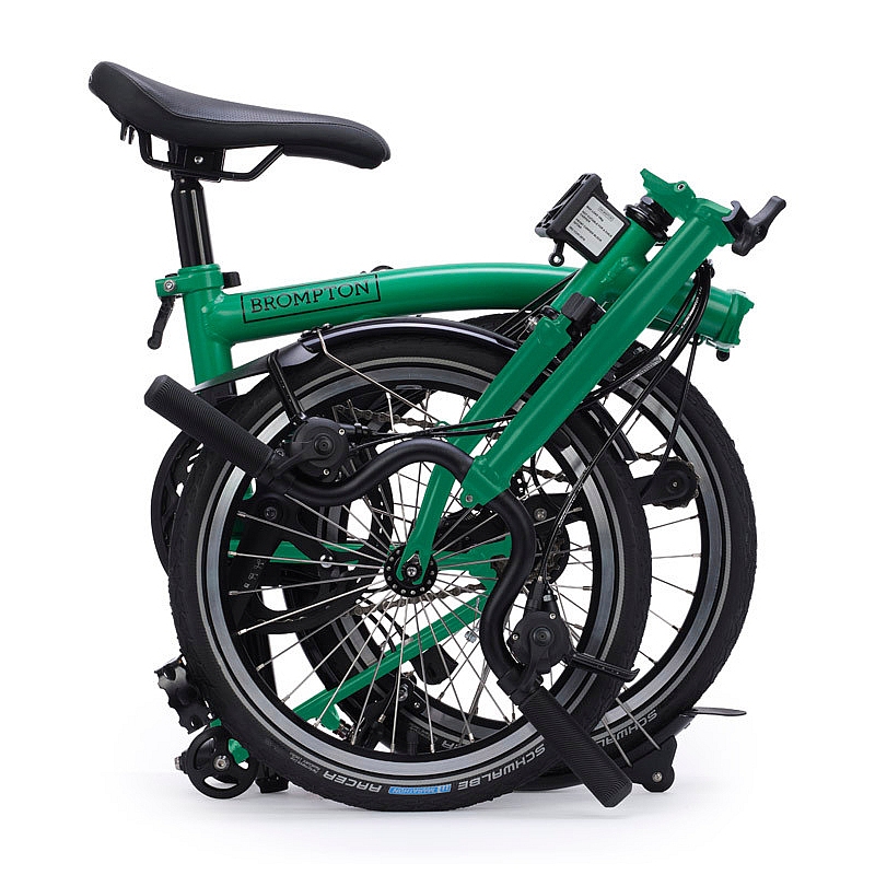 Brompton C Line Advanced - 12-Speed - High Bar - Extended Seatpost - Rear  Rack & Dynamo - 16" Faltrad - 2026 - palm green | BIKE24