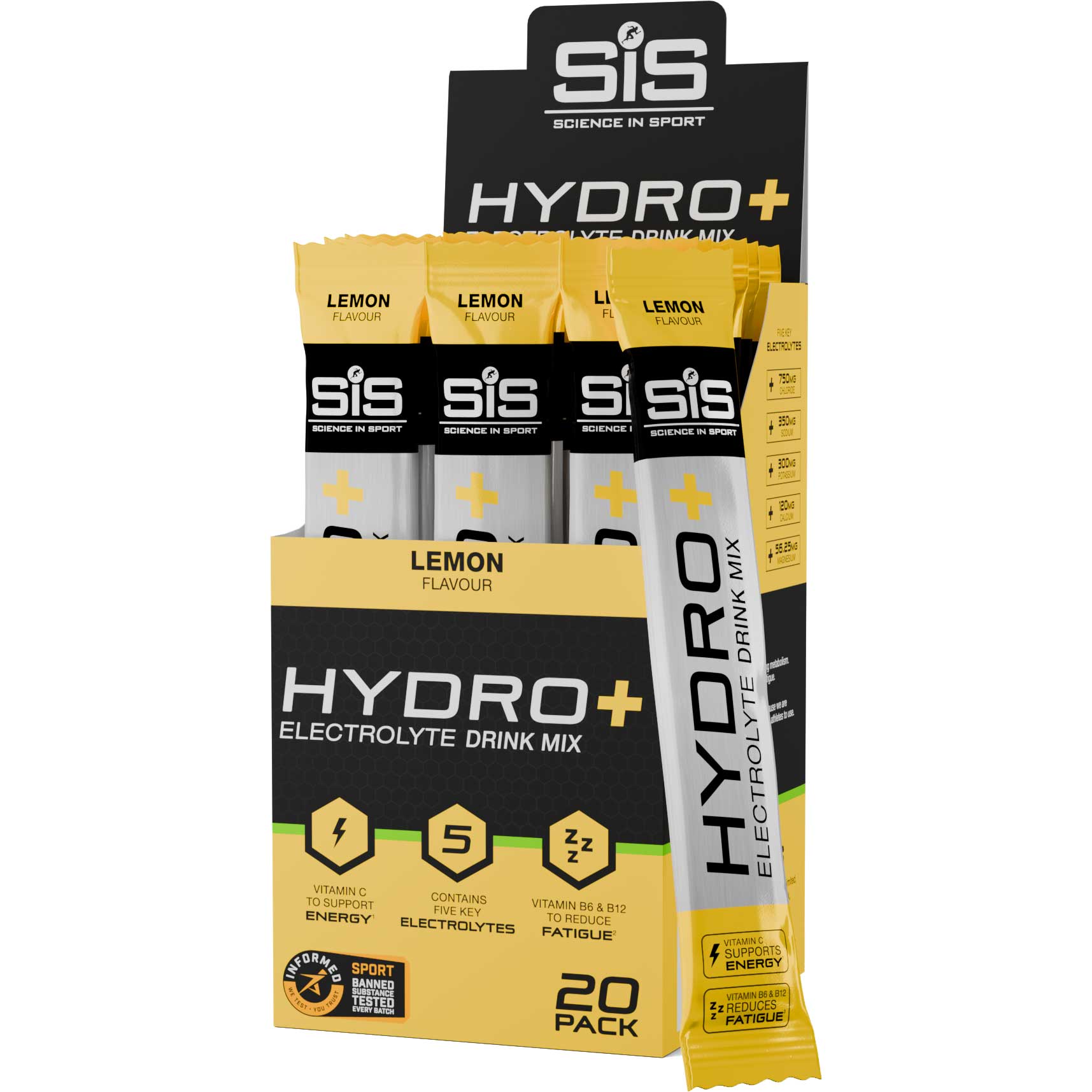 Picture of SiS HYDRO+ Sticks - Electrolyte Drink Mix - 20x4.1g