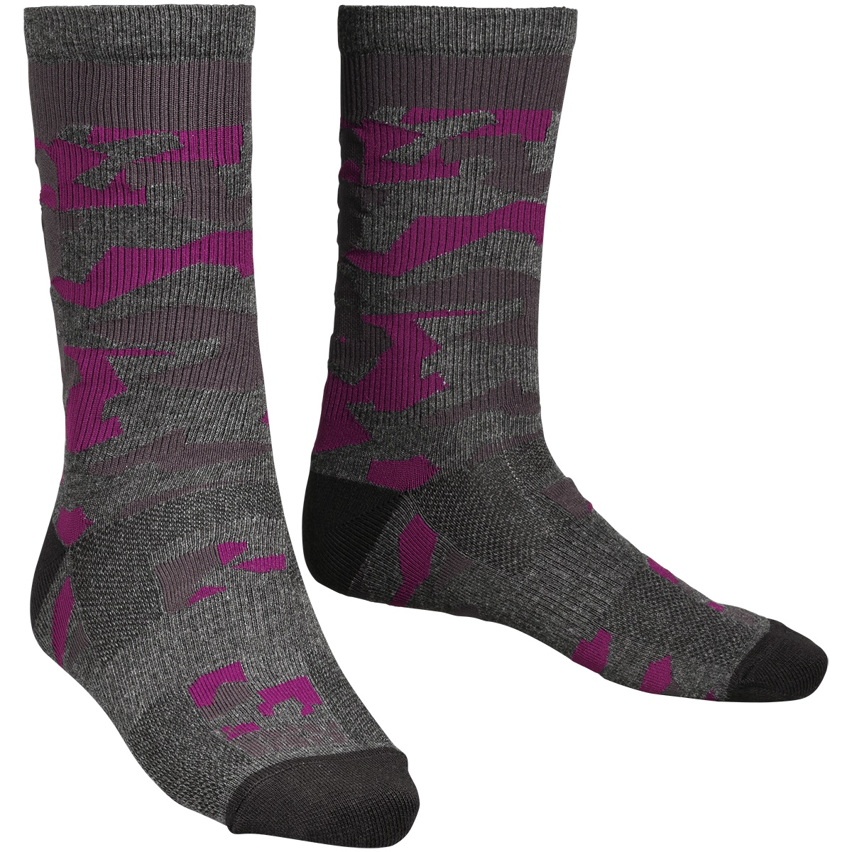 Image of iXS Double Socks (2 pairs) - raisin camo