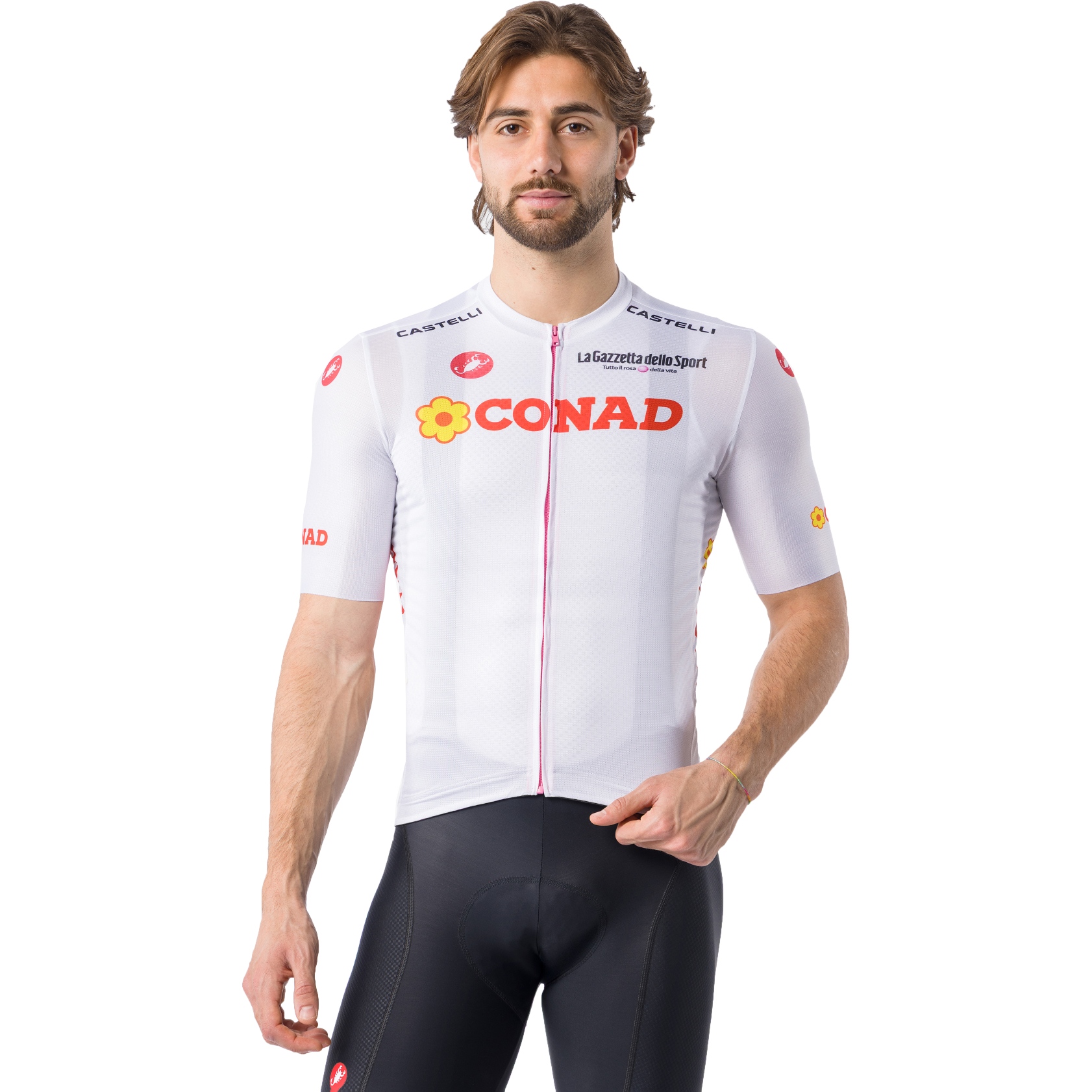 カステリCOMPETIZIONE JERSEYМサイズ　ホワイト Castelli Giro d'Italia #Giro109 Competizione 4 Jersey Men - white