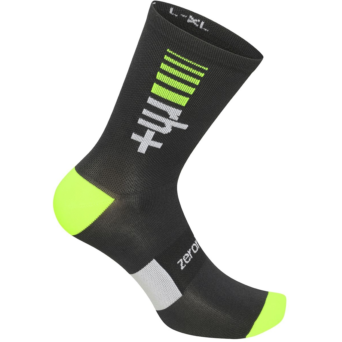 Picture of rh+ Logo 15 Socks - Black/Acid Lime/White