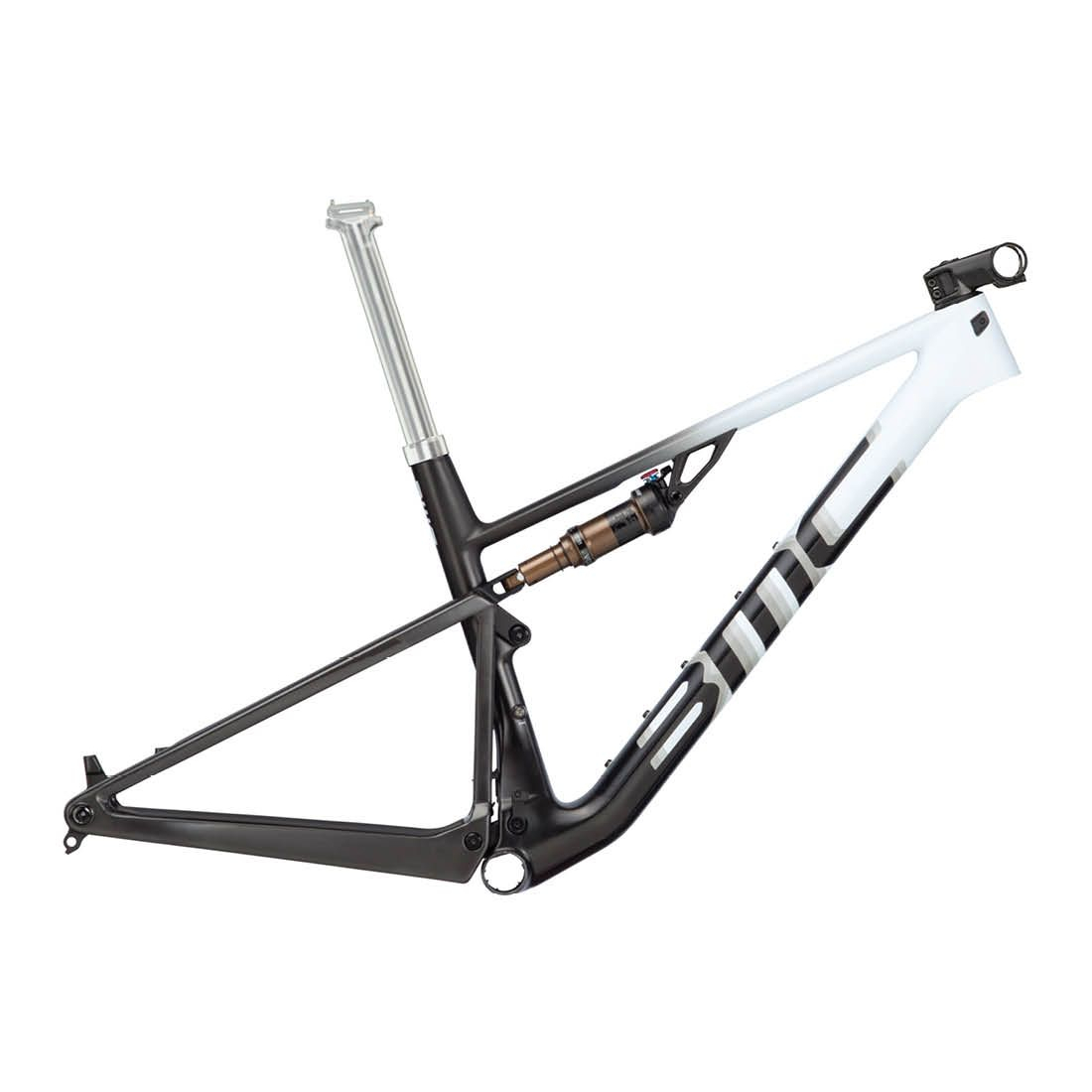 Picture of BMC FOURSTROKE 01 - 29&quot; Carbon Frame Set - 2024 - cool white / black