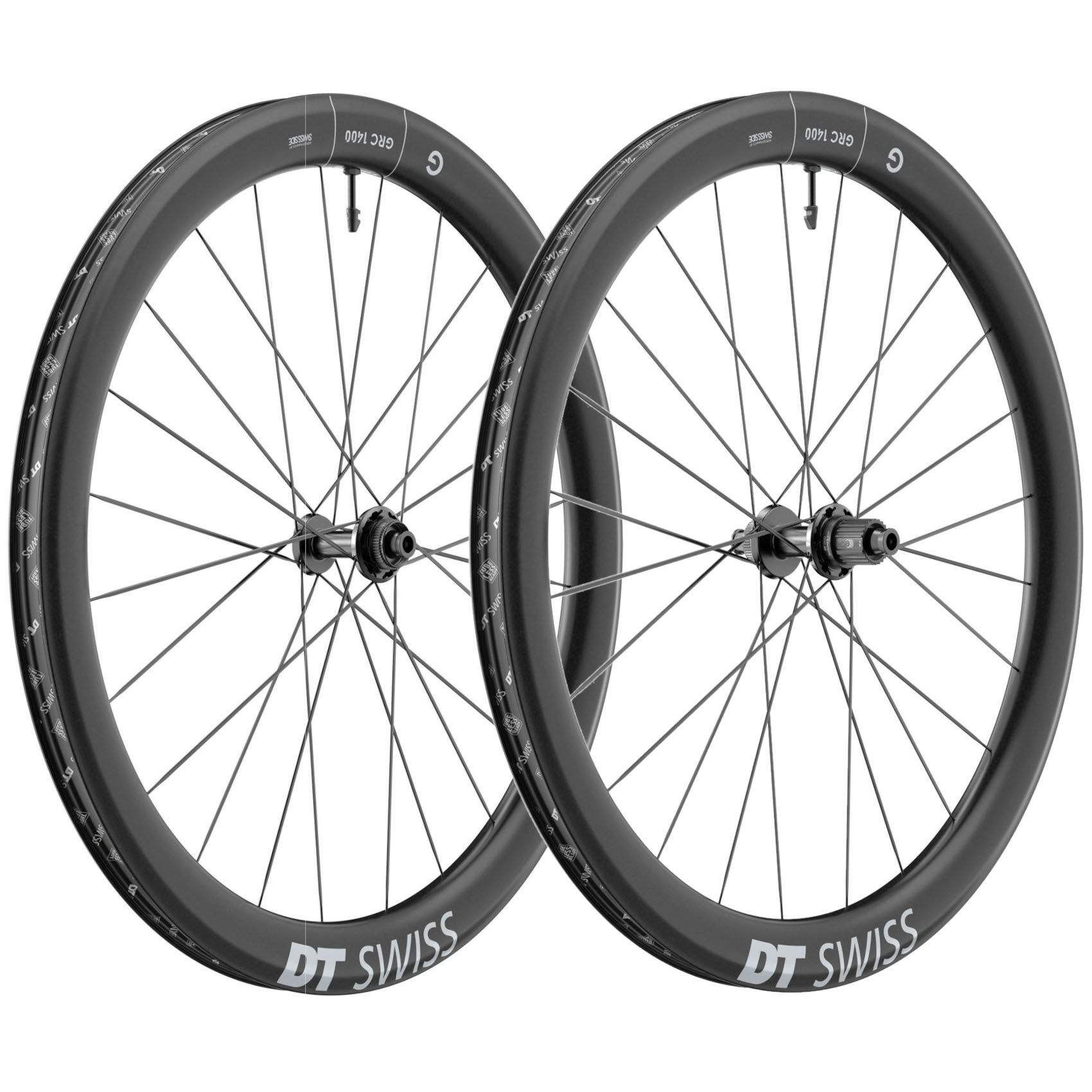 Immagine prodotto da DT Swiss Set di Ruote - GRC 1400 DICUT 50 - 28&quot; | Carbonio | Centerlock - 12x100mm | 12x142mm - Micro Spline