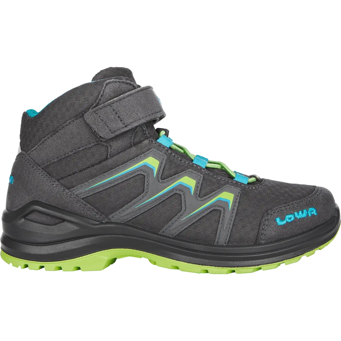 Picture of LOWA Maddox GTX Mid Junior Kids Shoes - graphite/lime (Size 27-35)