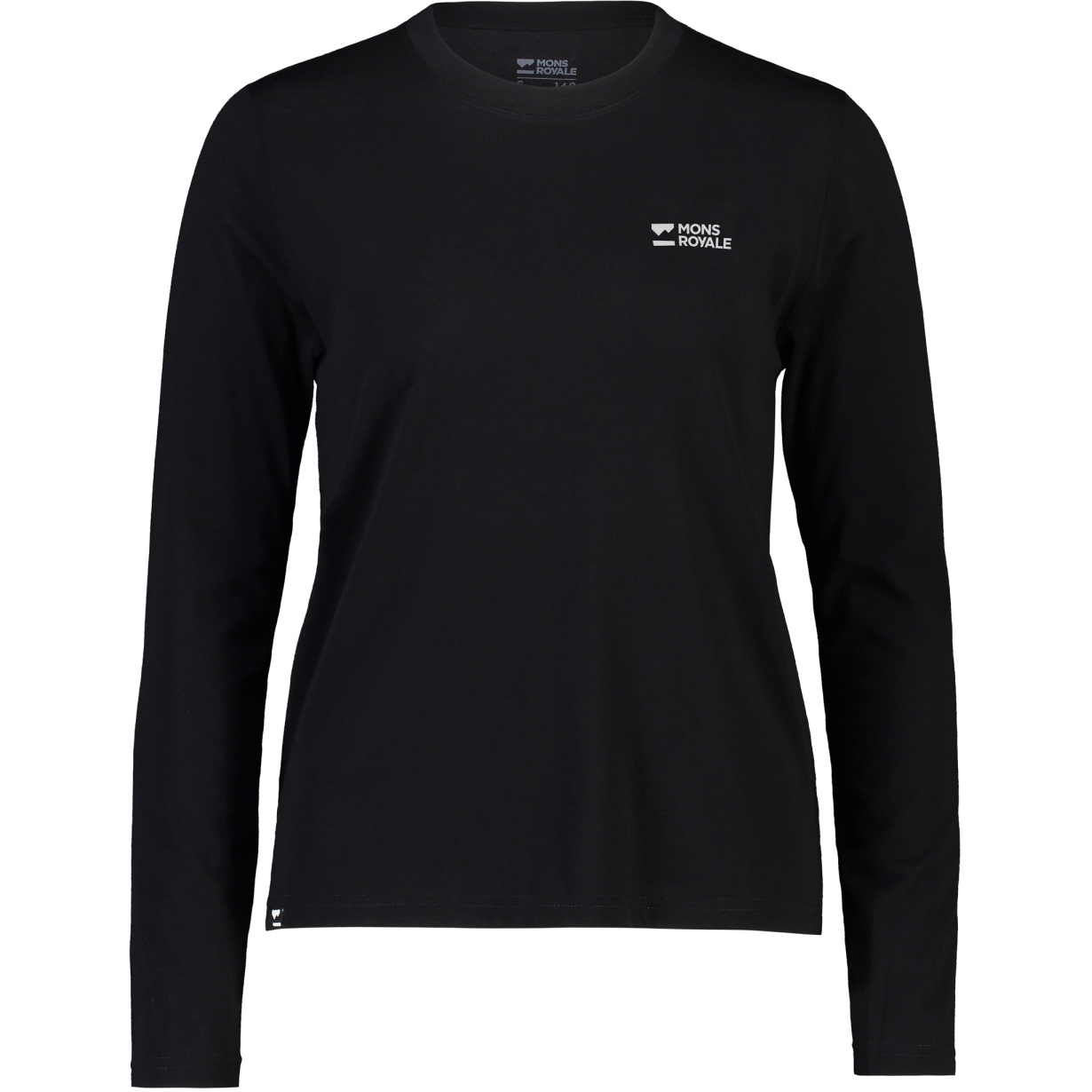 Productfoto van Mons Royale Icon Merino Air-Con Relaxed Shirt met Lange Mouwen Dames - zwart 1171