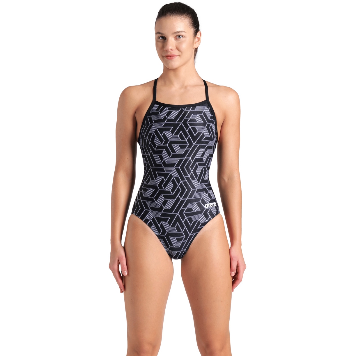 Zdjęcie: arena Performance Escape Light Drop Back Swimsuit Women - Black/Team Black