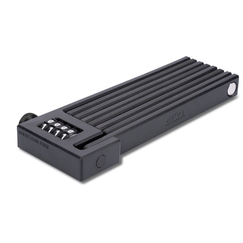 КИСЛОТНЫЙ ЖЕСТКИЙ складной замок PURE C120 - 120 см - черный