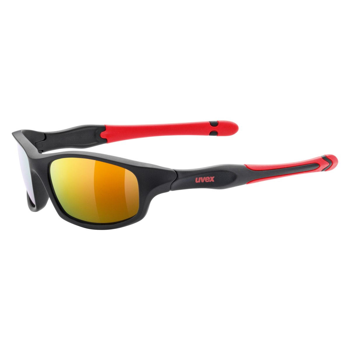 Picture of Uvex sportstyle 507 Kids Glasses - black mat red/mirror red