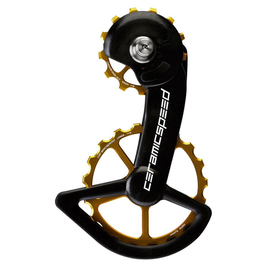 Picture of CeramicSpeed OSPW Derailleur Pulley System - for Shimano R9100/R8000 (11s) | 13/19 Teeth | Coated Bearings - gold