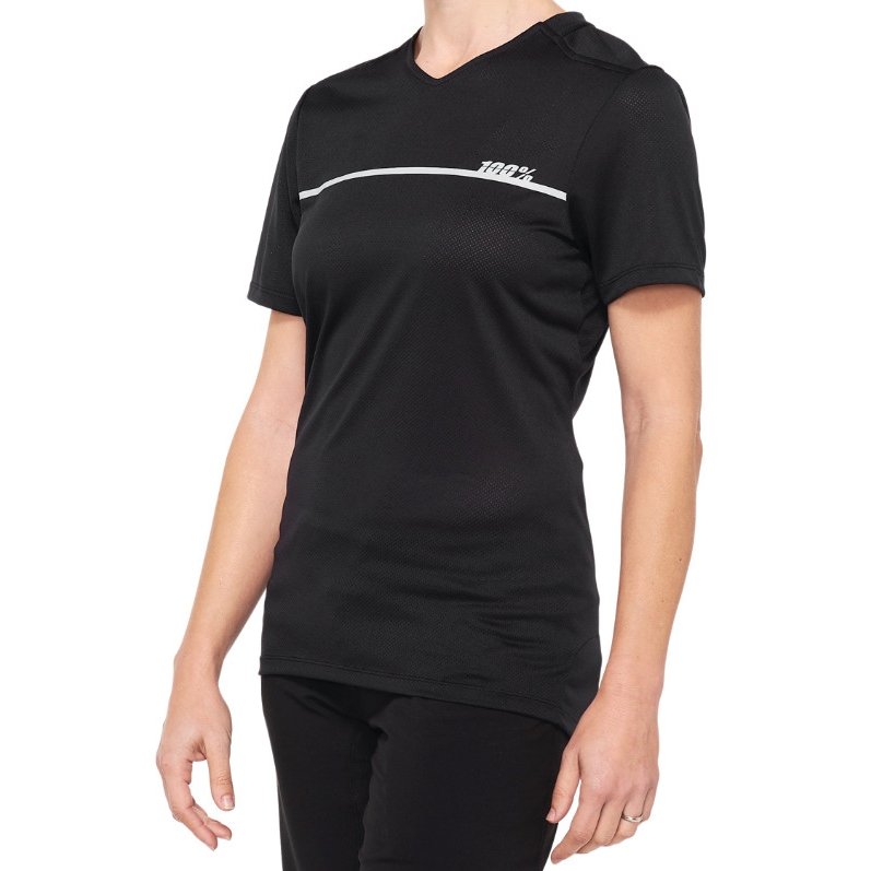 Productfoto van 100% Ridecamp Women&#039;s Short Sleeve Jersey - black/grey