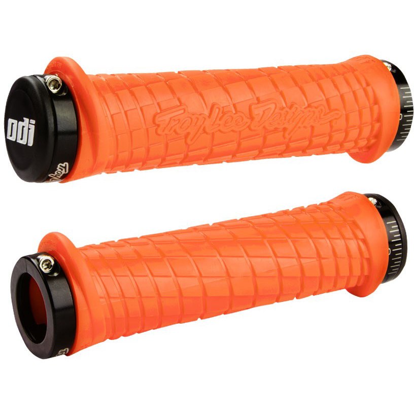 Productfoto van ODI Troy Lee Designs Lock-On MTB Grips - orange/black