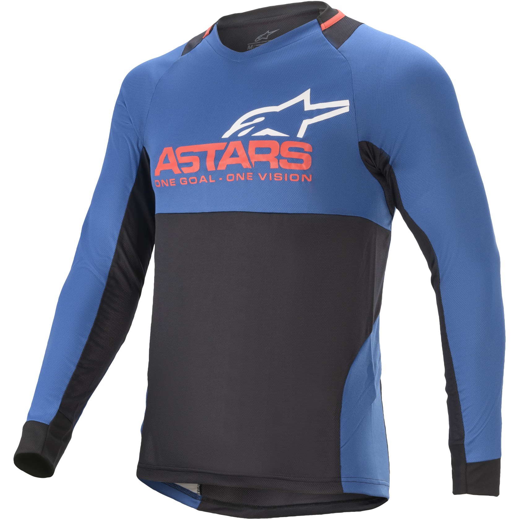 Picture of Alpinestars Drop 8.0 Longsleeve Jersey - mid blue/bright red