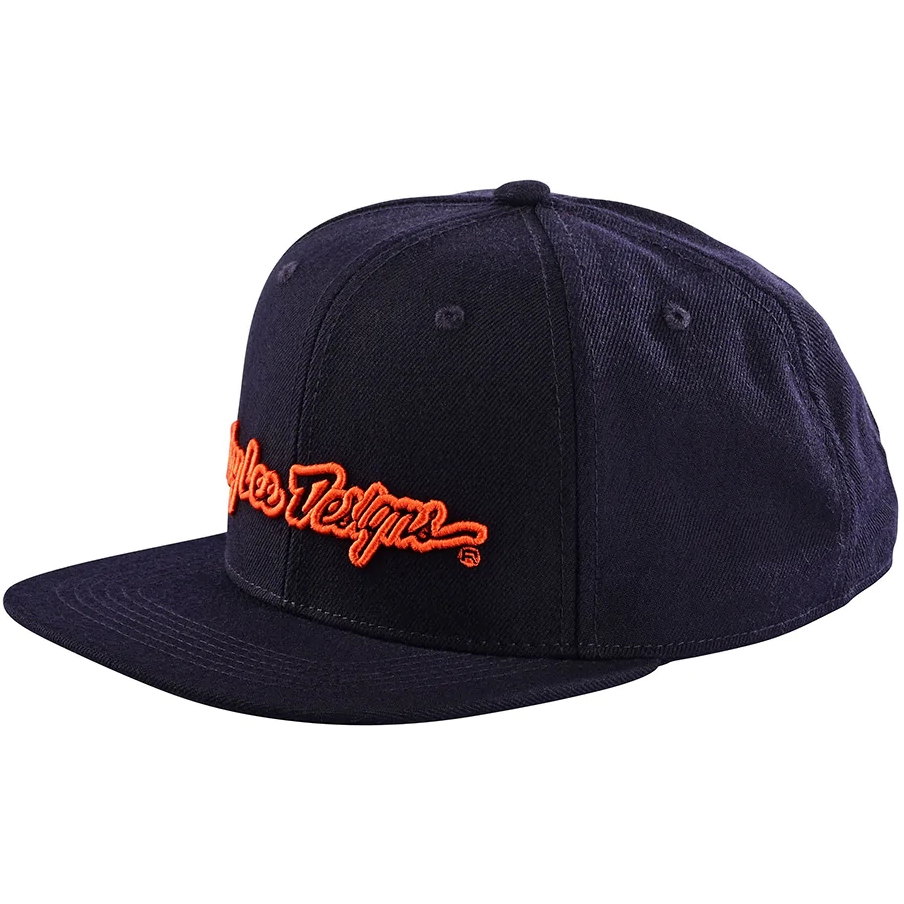 Picture of Troy Lee Designs 9Fifty Snapback Cap - Signature Navy Orange