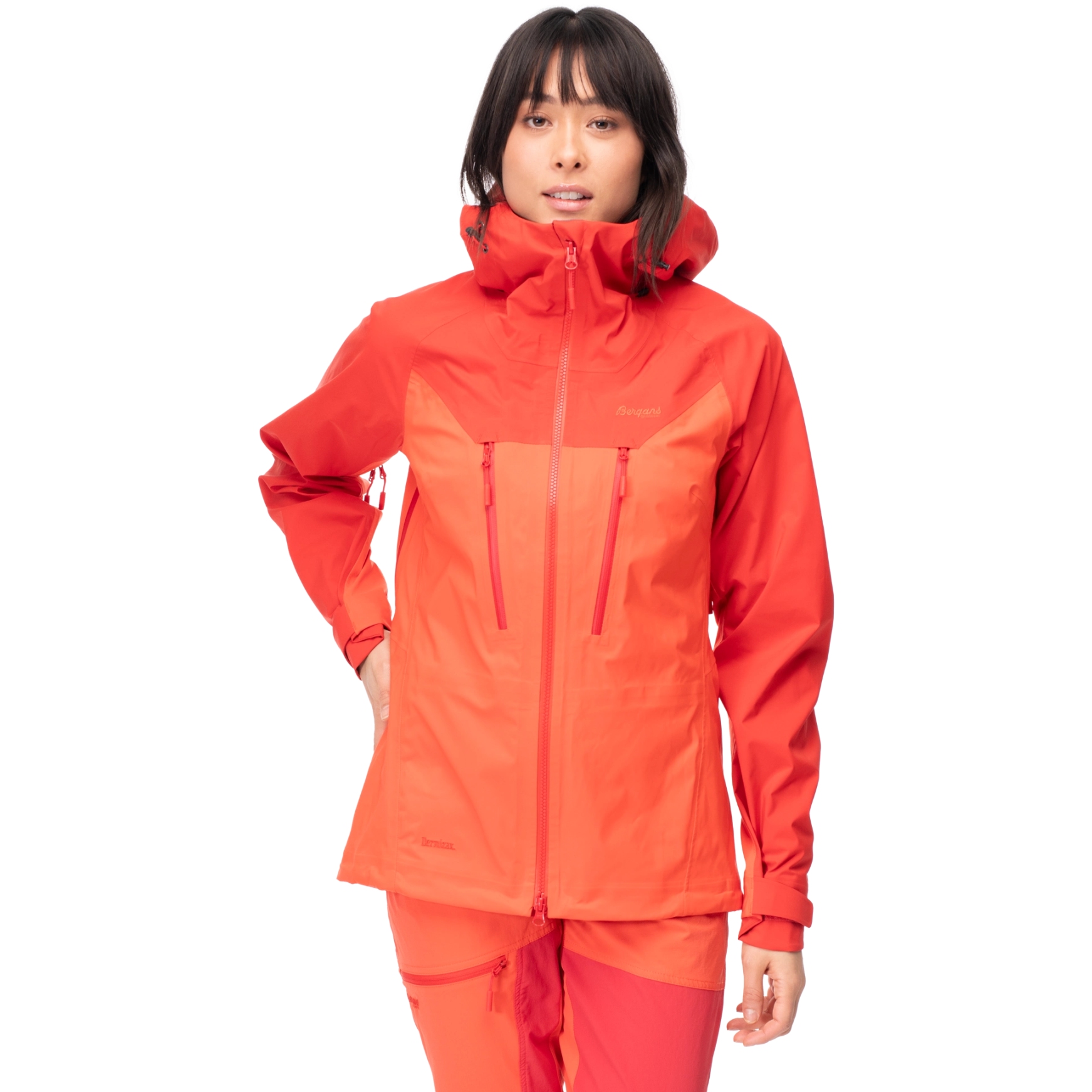 Picture of Bergans Cecilie 3L Jacket Women - energy red/red leaf