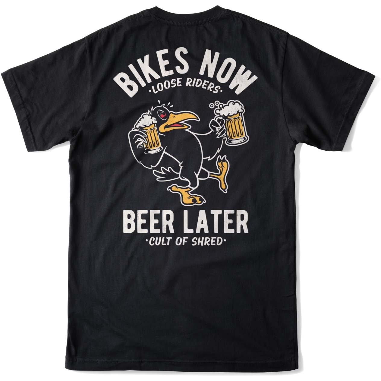 Picture of Loose Riders Beer Now Tech Tee Men - Drinky Crow Black