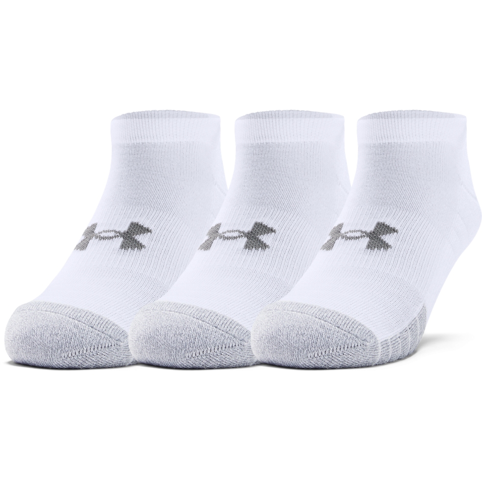 Picture of Under Armour HeatGear® No Show Socks 3-Pack - White/White/Steel