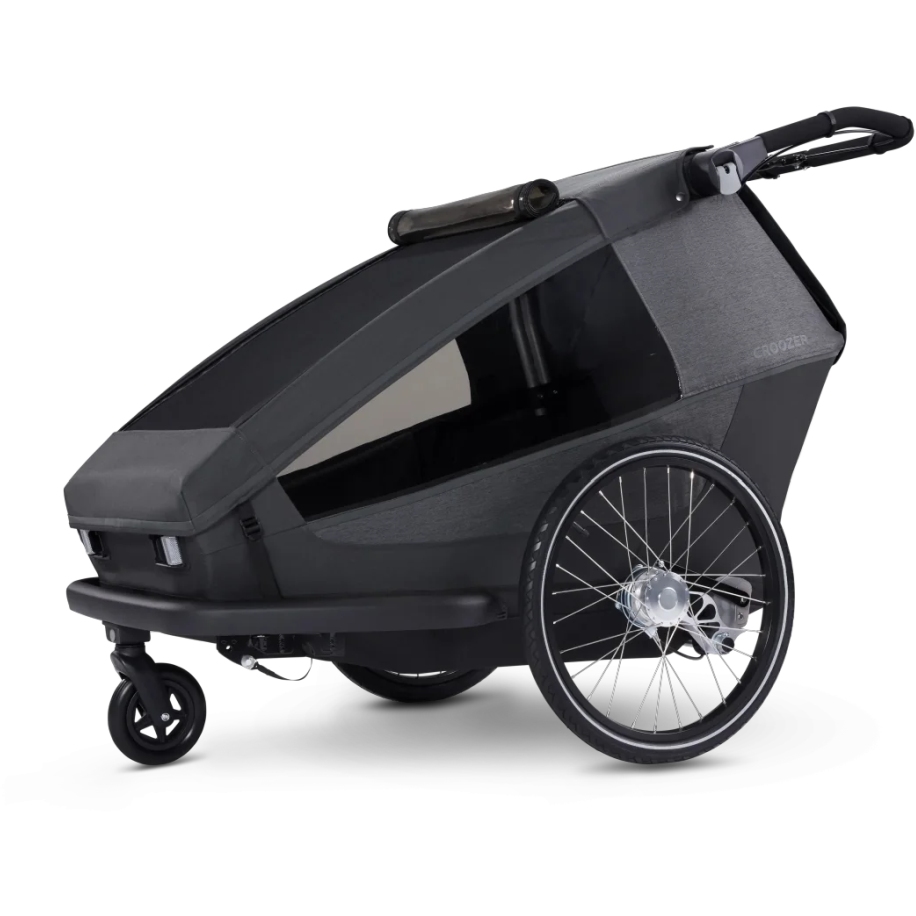 Produktbild von Croozer Kid Yuuna 2 - Fahrradanhänger für 2 Kinder - moonlight black