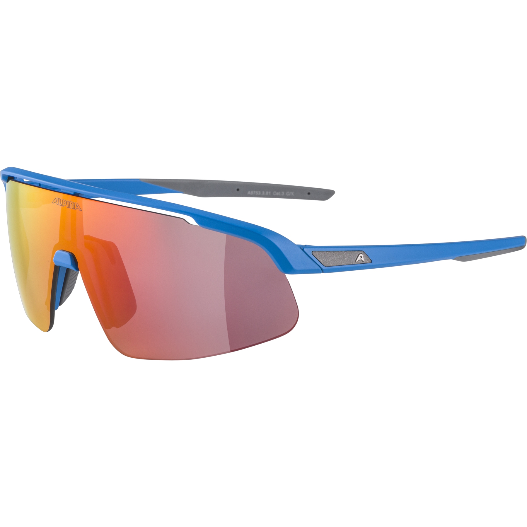 Produktbild von Alpina Turbo Pro Youth Brille - blue matt/red mirror