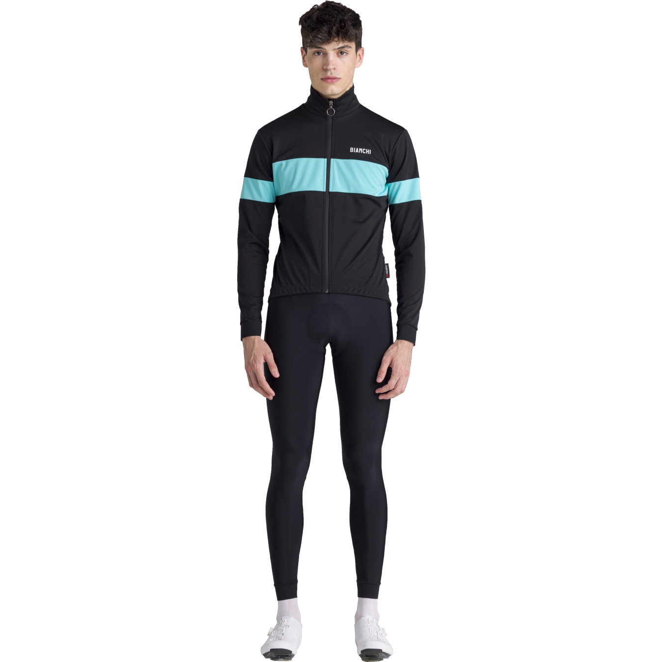 Combinaison Intégrale De Cyclisme Bianchi, Thermique, Hiver, Taille L, Blanc/noir, Vintage, Italie