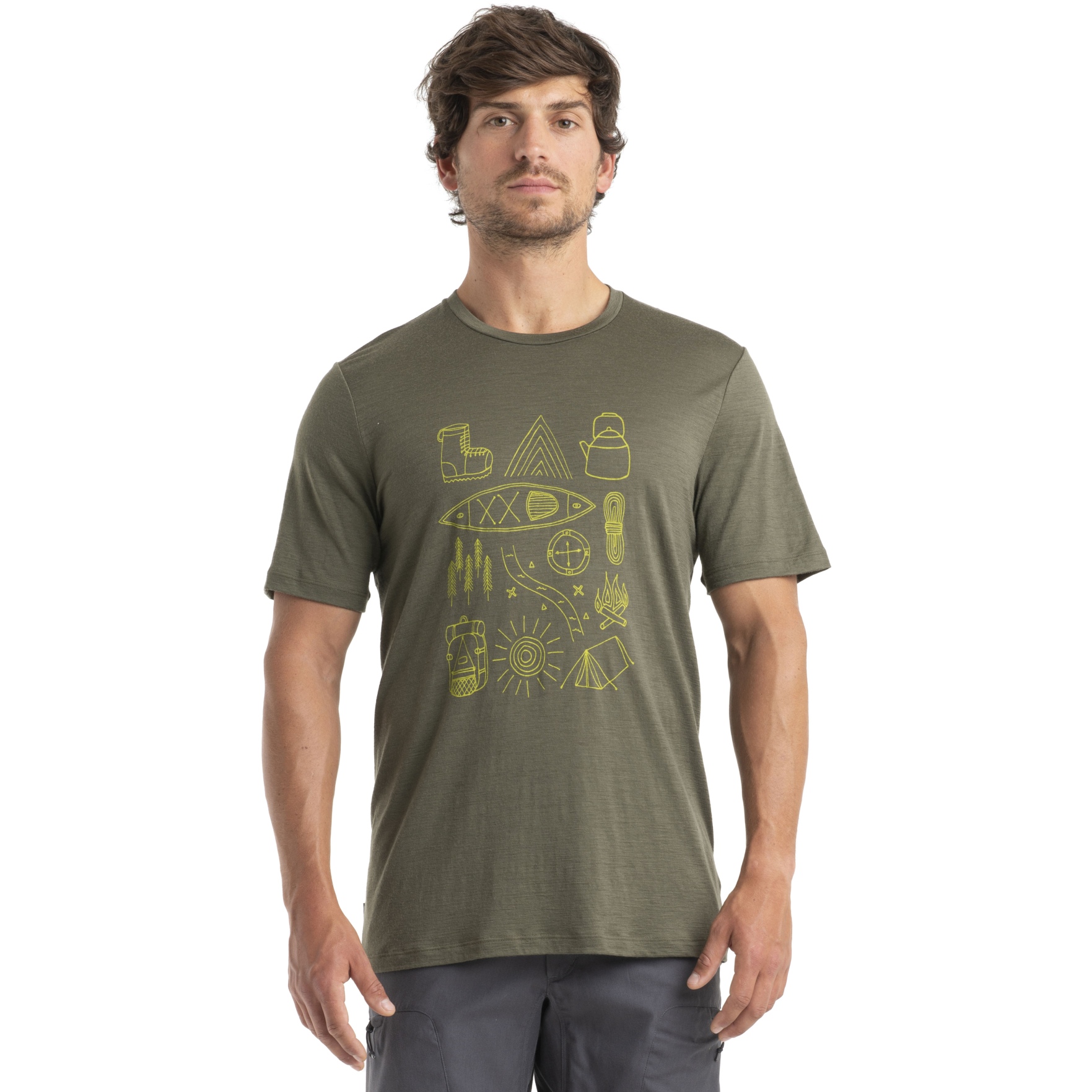 Imagen de Icebreaker Camiseta Hombre - Tech Lite II Camp Essentials - Loden