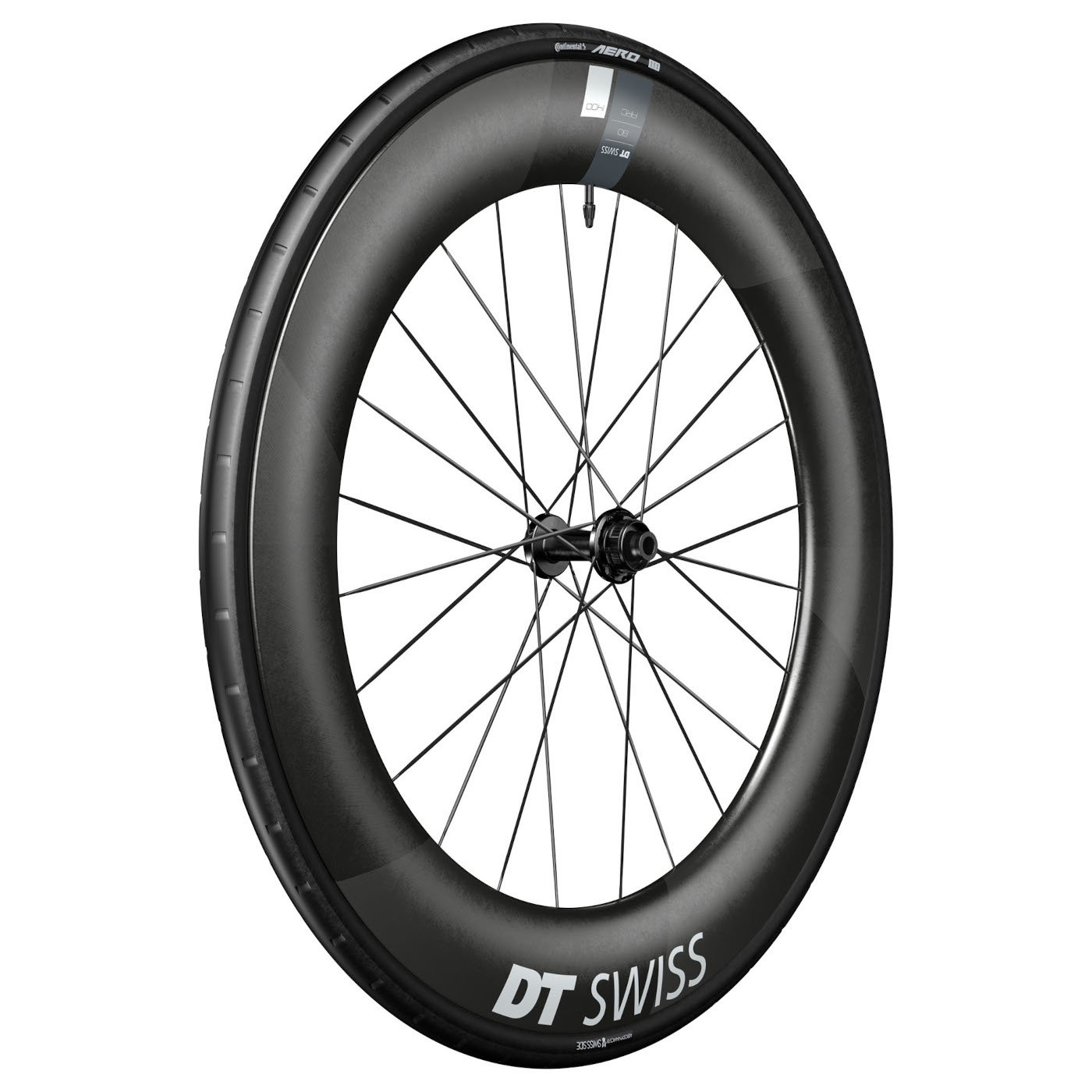 Bild von DT Swiss | Continental WTS Laufradsystem - ARC 1400 DICUT 80 Vorderrad + AERO 111 Faltreifen - 28" | 12x100mm