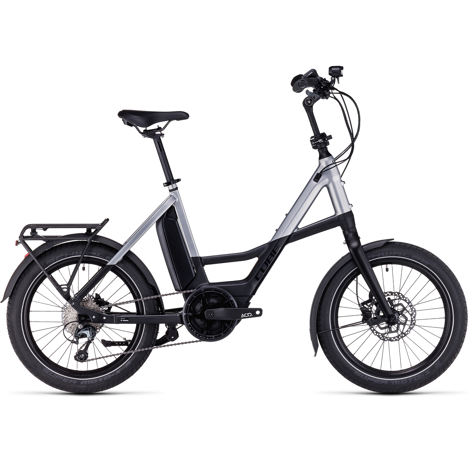 Picture of CUBE COMPACT SPORT HYBRID 500 - 20&quot; Electric Bike - 2023 - black / polarsilver
