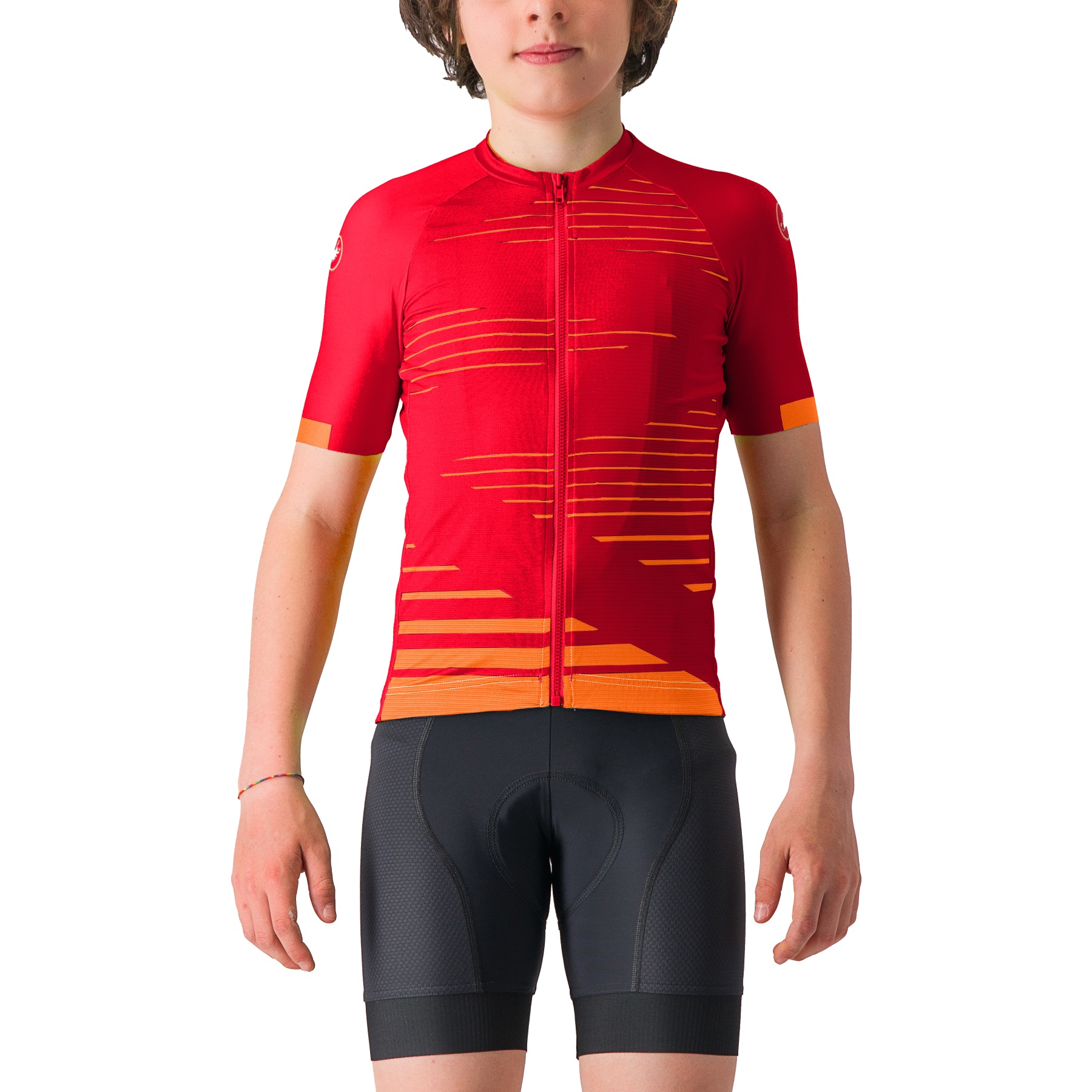 Produktbild von Castelli Aero Kurzarmtrikot Kinder - rich red/orange 645