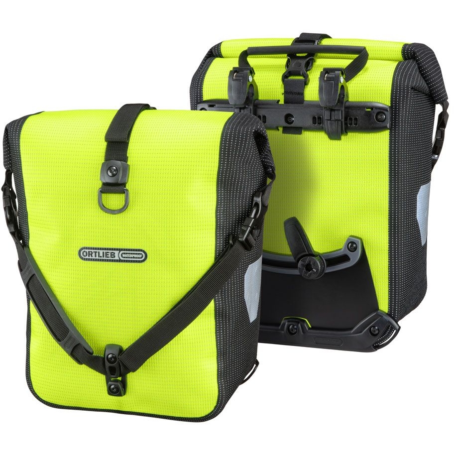 Produktbild von ORTLIEB Sport-Roller High Visibility - QL2.1 Fahrradtasche (Paar) - 2x12.5L - neon yellow - black reflex
