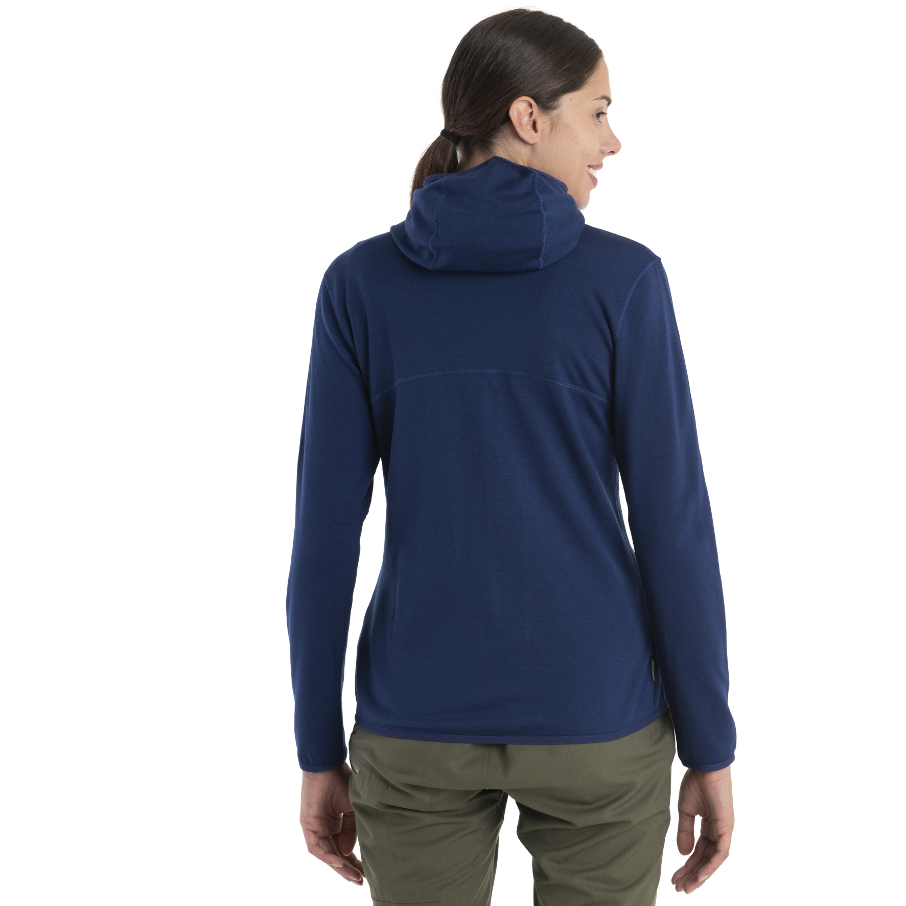 Icebreaker Giacca in Pile con Cappuccio Donna - 560 Realfleece™ Elemental  II - Royal Navy