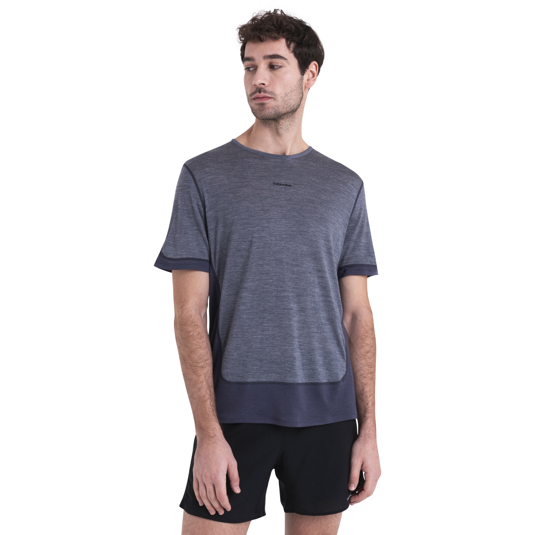 Produktbild von Icebreaker Merino 125 ZoneKnit™ Energy Wind T-Shirt Herren - Graphite/Graphite Hthr