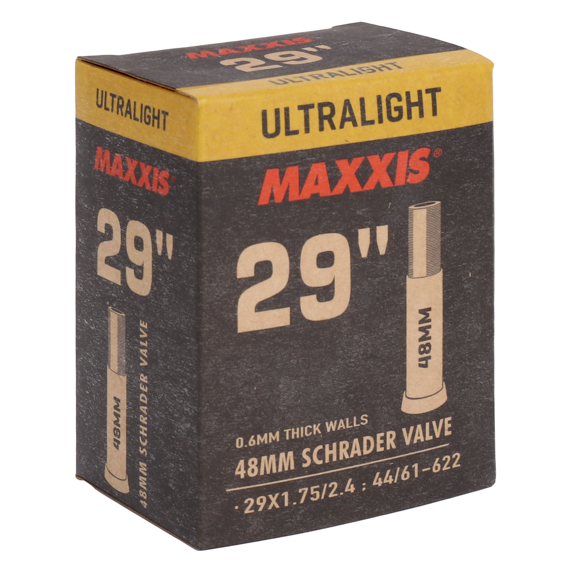Image of Maxxis UltraLight MTB Tube - 29x1.75-2.40 inches - Schrader - 48mm