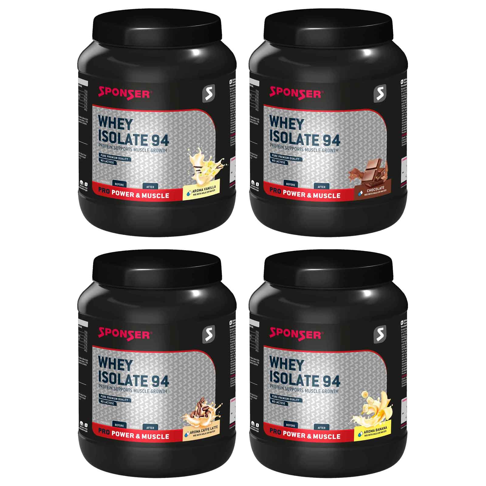 Productfoto van SPONSER Whey Isolate 94 - Proteïne Drankpoeder - 850g