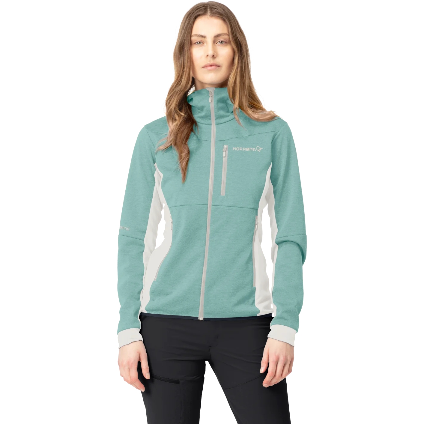 Produktbild von Norrona falketind warm2 Octa Hood Jacke Damen - Malachite Green