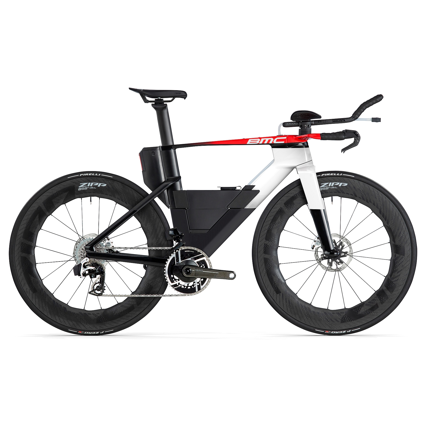 BMC SPEEDMACHINE 01 ONE Carbon Triathlonrad 2024 cool white neon red