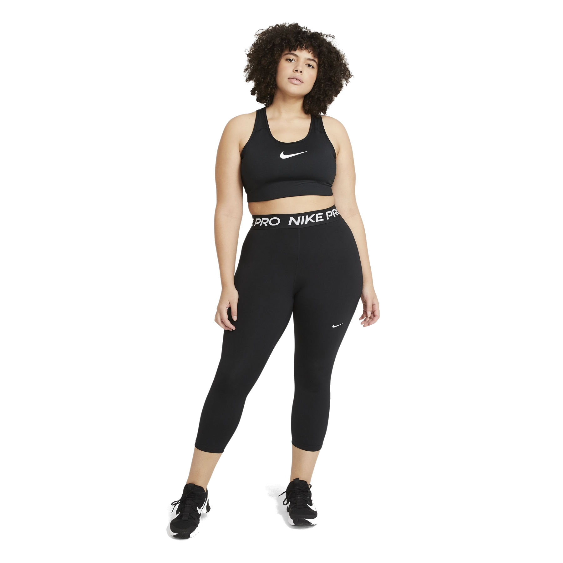 Nike Girls Pro Leggings - BLACK/WHITE, Sportsmart