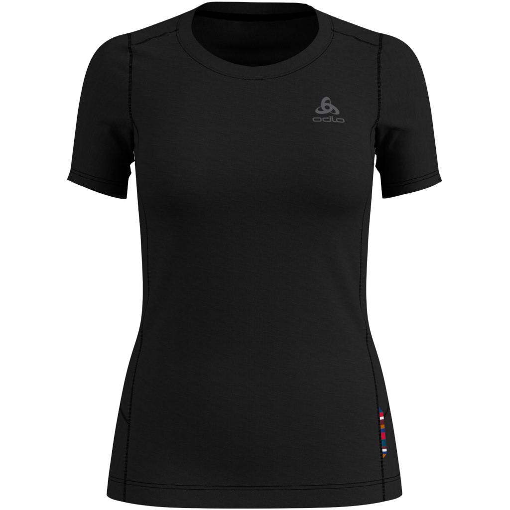 Produktbild von Odlo Damen NATURAL 100% MERINO WARM T-Shirt - schwarz - schwarz