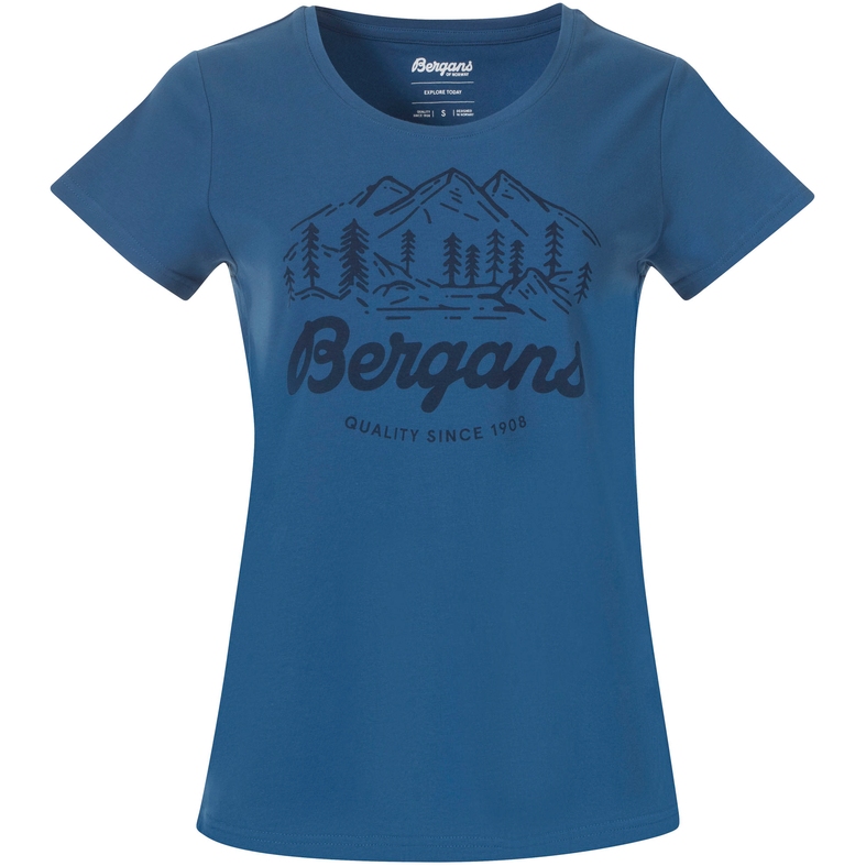 Productfoto van Bergans Classic V2 Dames T-Shirt - north sea blue