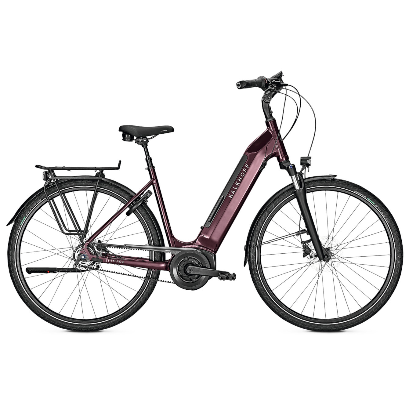 Picture of Kalkhoff IMAGE 3.B EXCITE Wave - Easy Entry E-Bike with Belt Drive - 2023 - mahagonyred