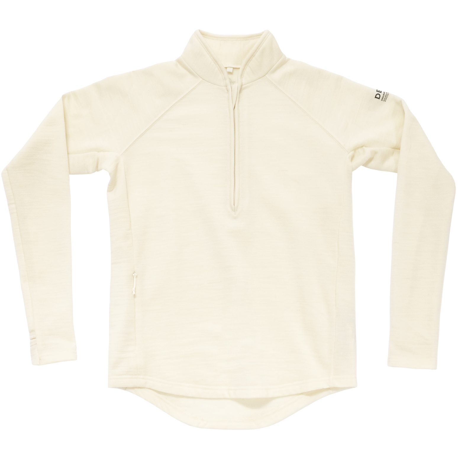 T-shirt à manches longues col cheminée coupe slim en laine mérinos｜Glowmode