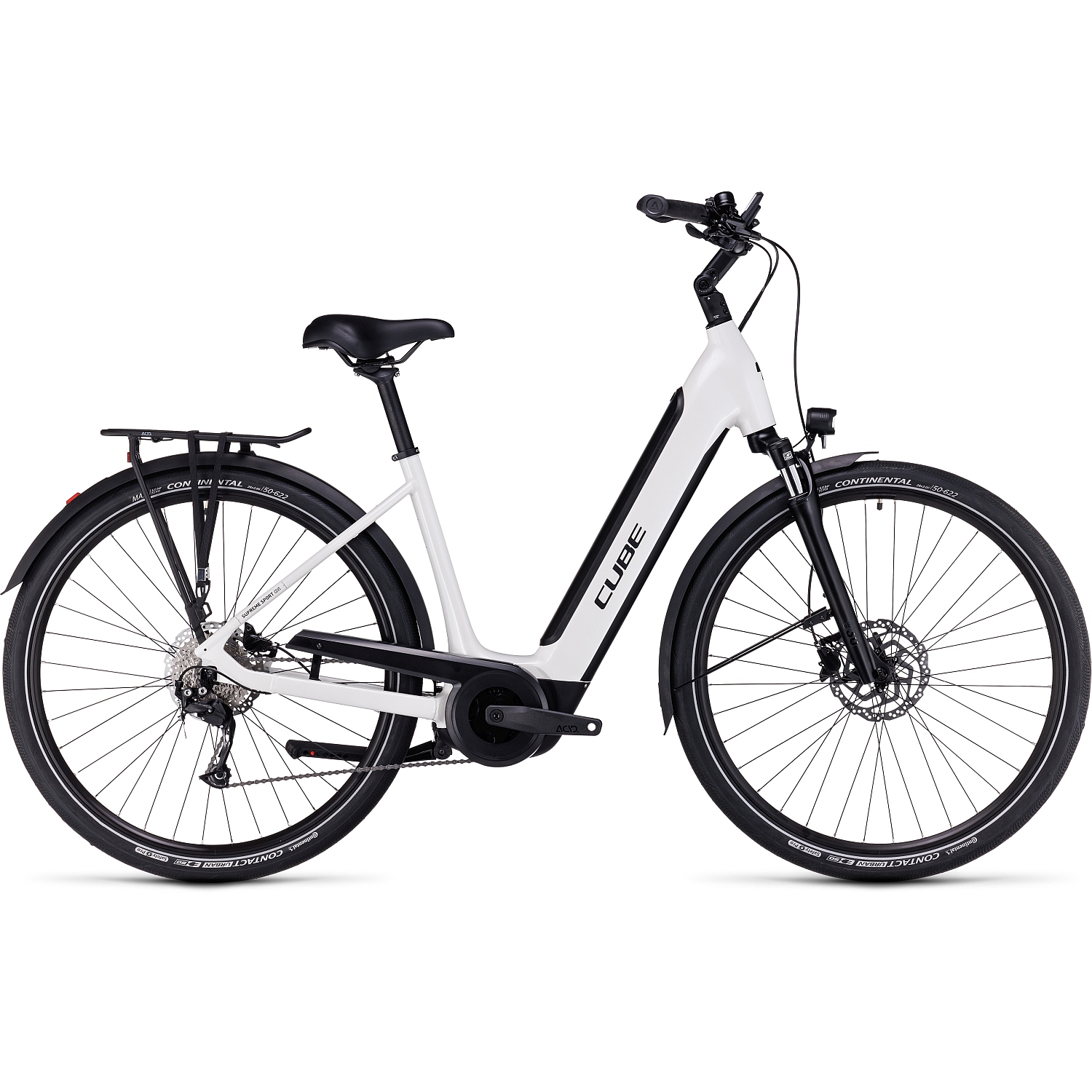 Picture of CUBE SUPREME SPORT HYBRID ONE 500 - Easy Entry Electric Bike - 2023 - white / black