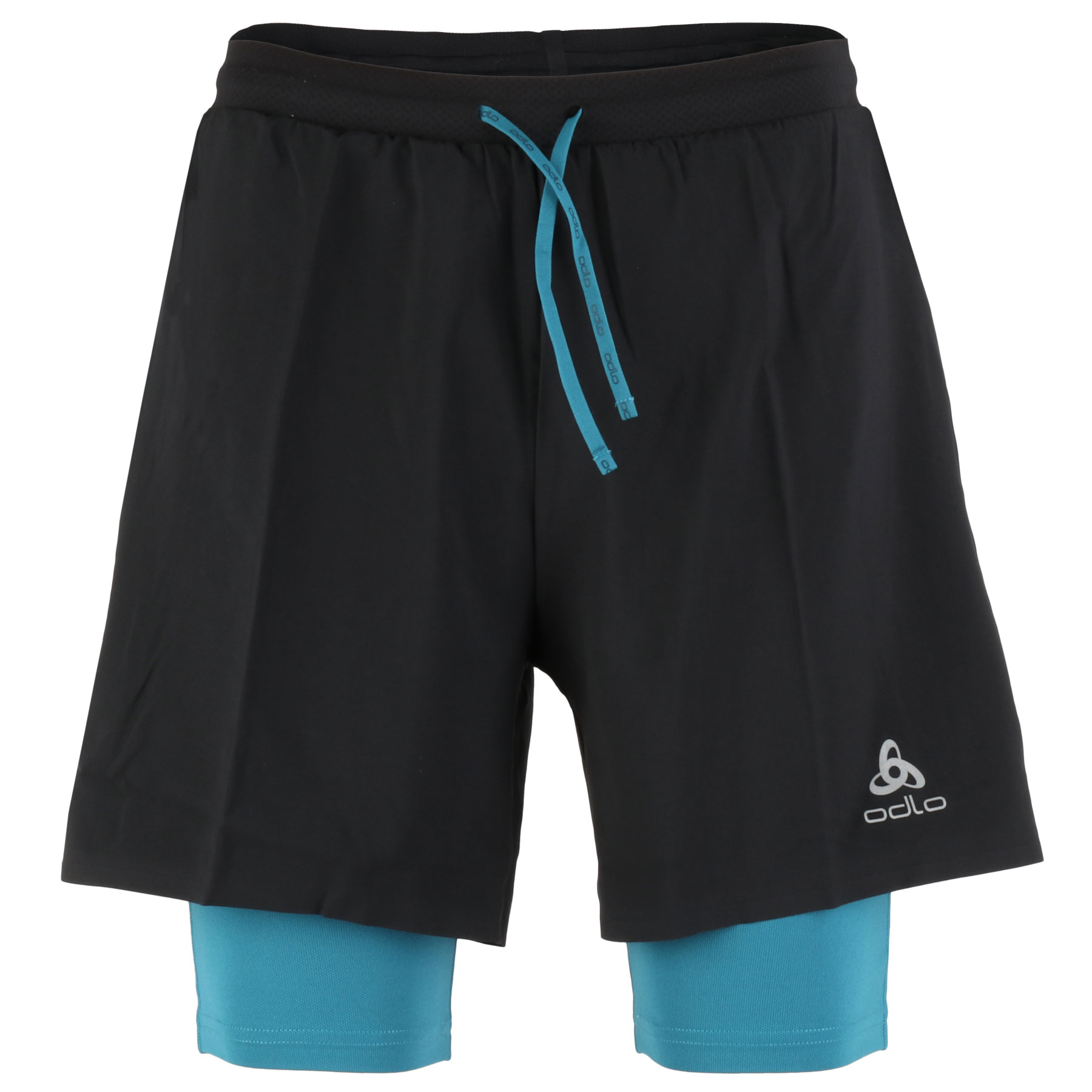 Produktbild von Odlo Herren X-Alp 6 Inch 2-in-1 Trailrunning-Shorts - schwarz - saxony blue