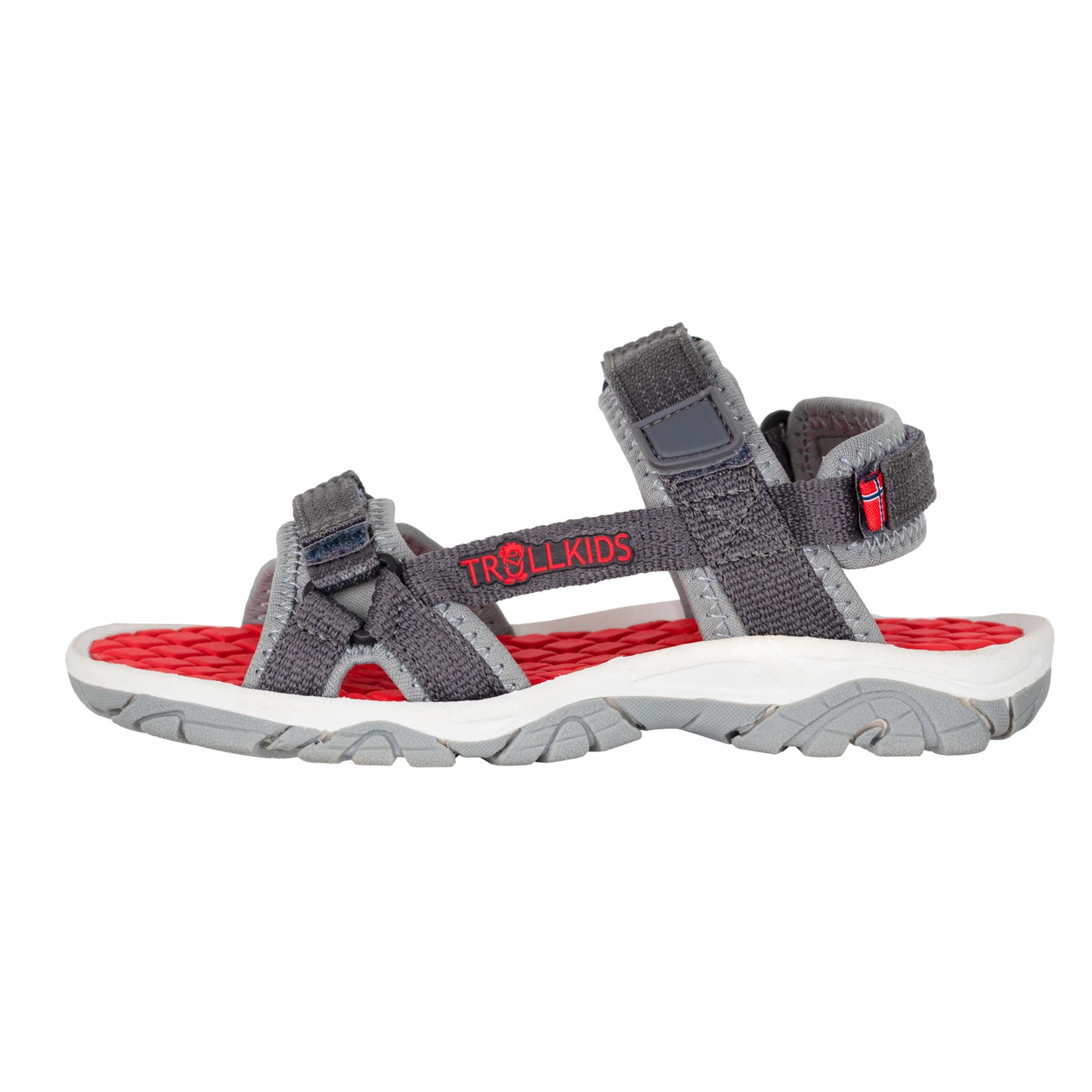 Picture of Trollkids Oslofjord Kids Sandals - Anthracite/Mystic Red
