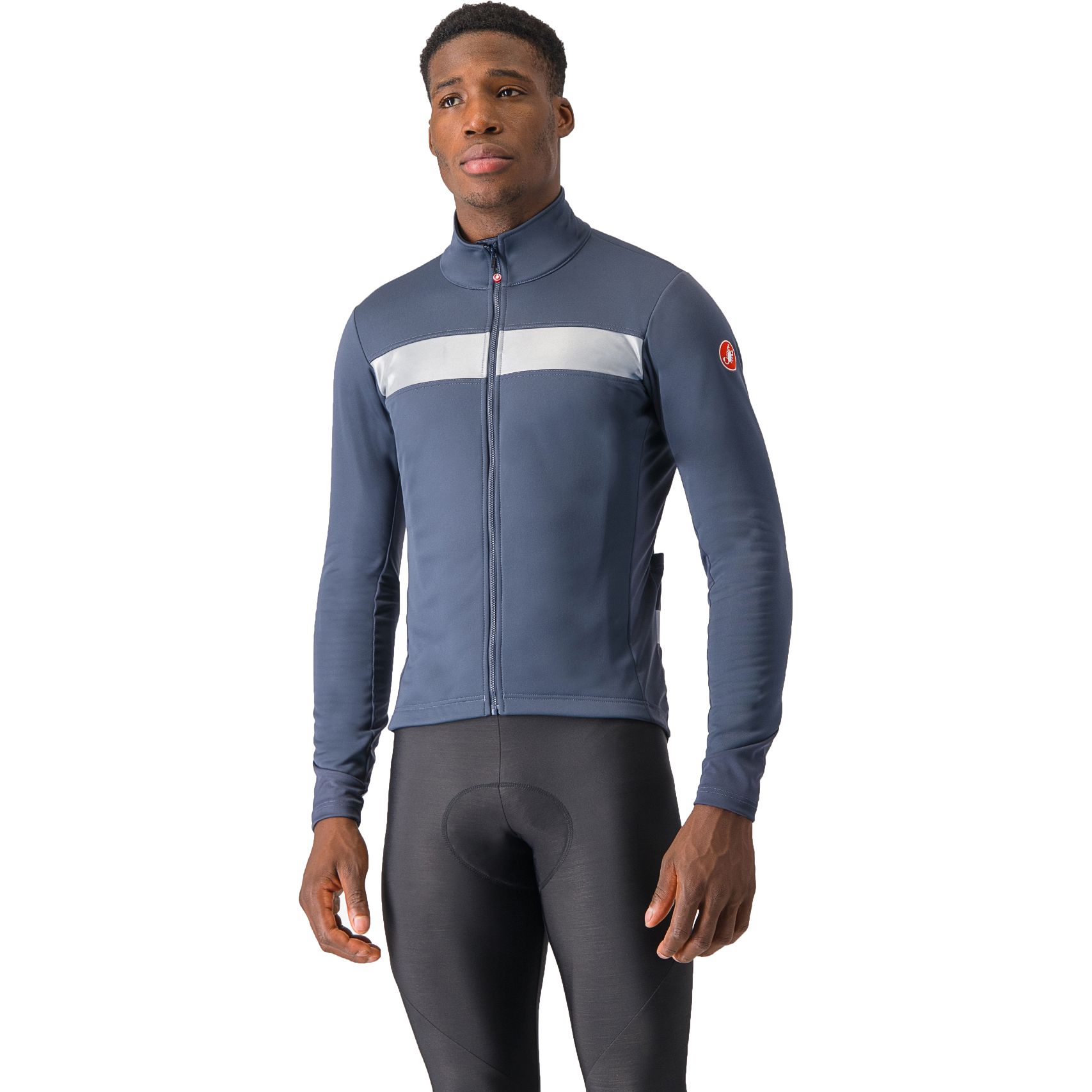 Castelli Raddoppia 3 Jacket Men twilight blue silver reflex 456 BIKE24