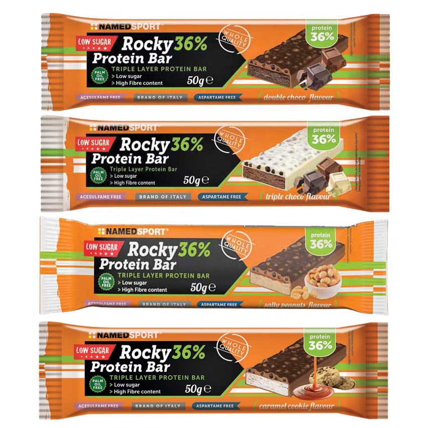 Produktbild von NAMEDSPORT Rocky 36% Protein Bar - Eiweißriegel - 50g