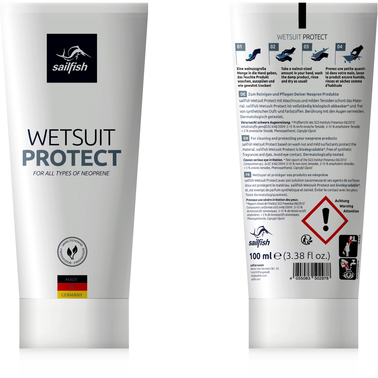 Foto de sailfish Producto de Limpieza para Neopreno - Wetsuit Protect - transparent