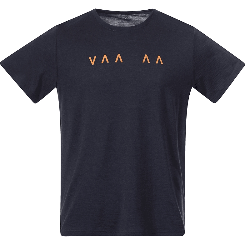 Produktbild von Bergans Vaagaa Explore Merino T-Shirt Herren - navy blue/faded orange missing