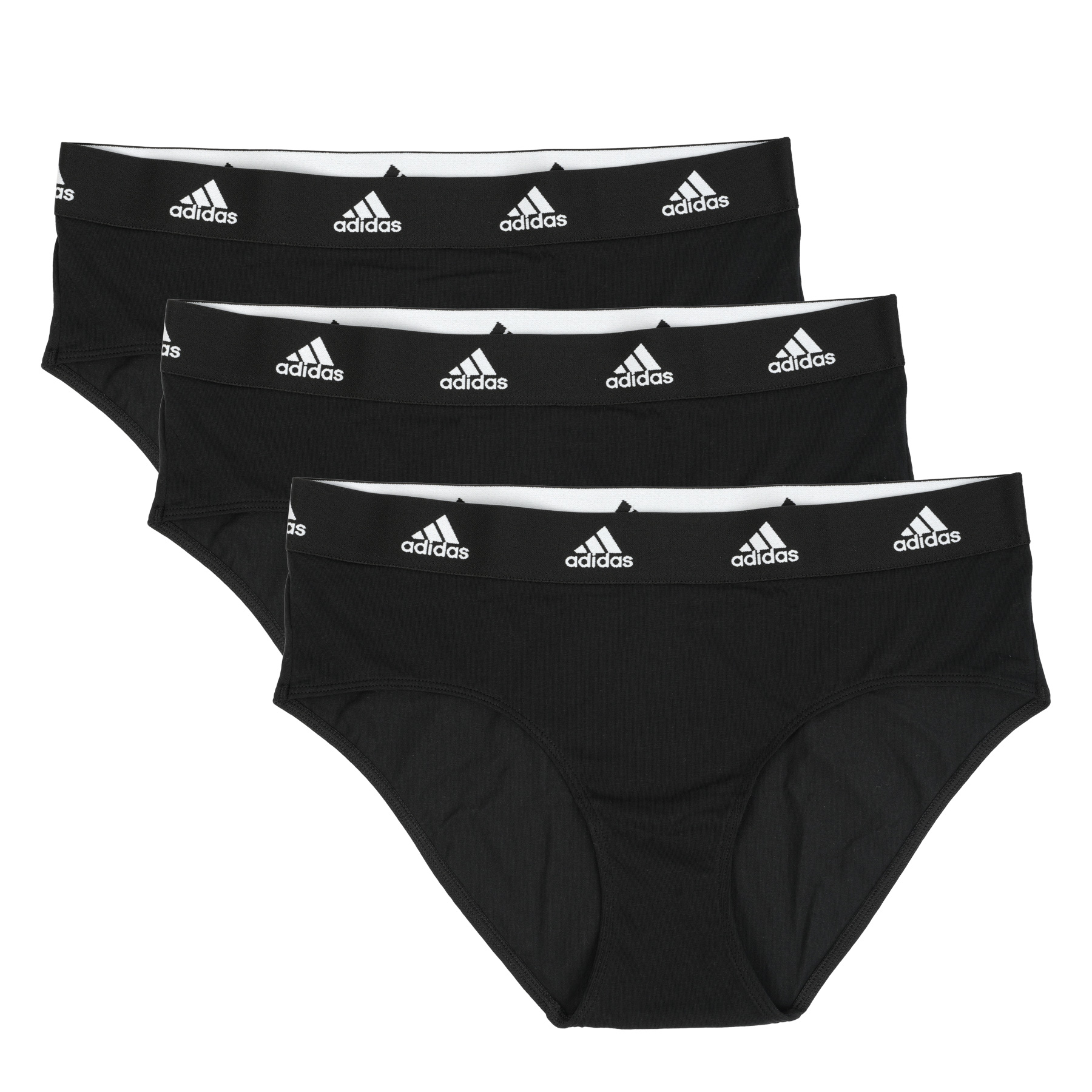 Productfoto van adidas Sports Underwear Hipster Onderbroek Dames - 3 Pack - 000-zwart